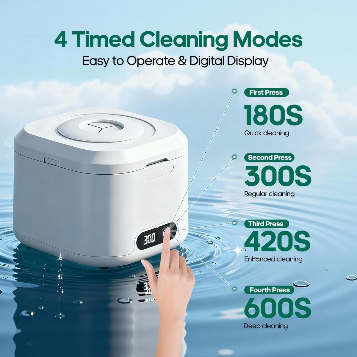 AIFZIXUW Ultrasonic Retainer Cleaner Machine with Digital Timer Online Australia