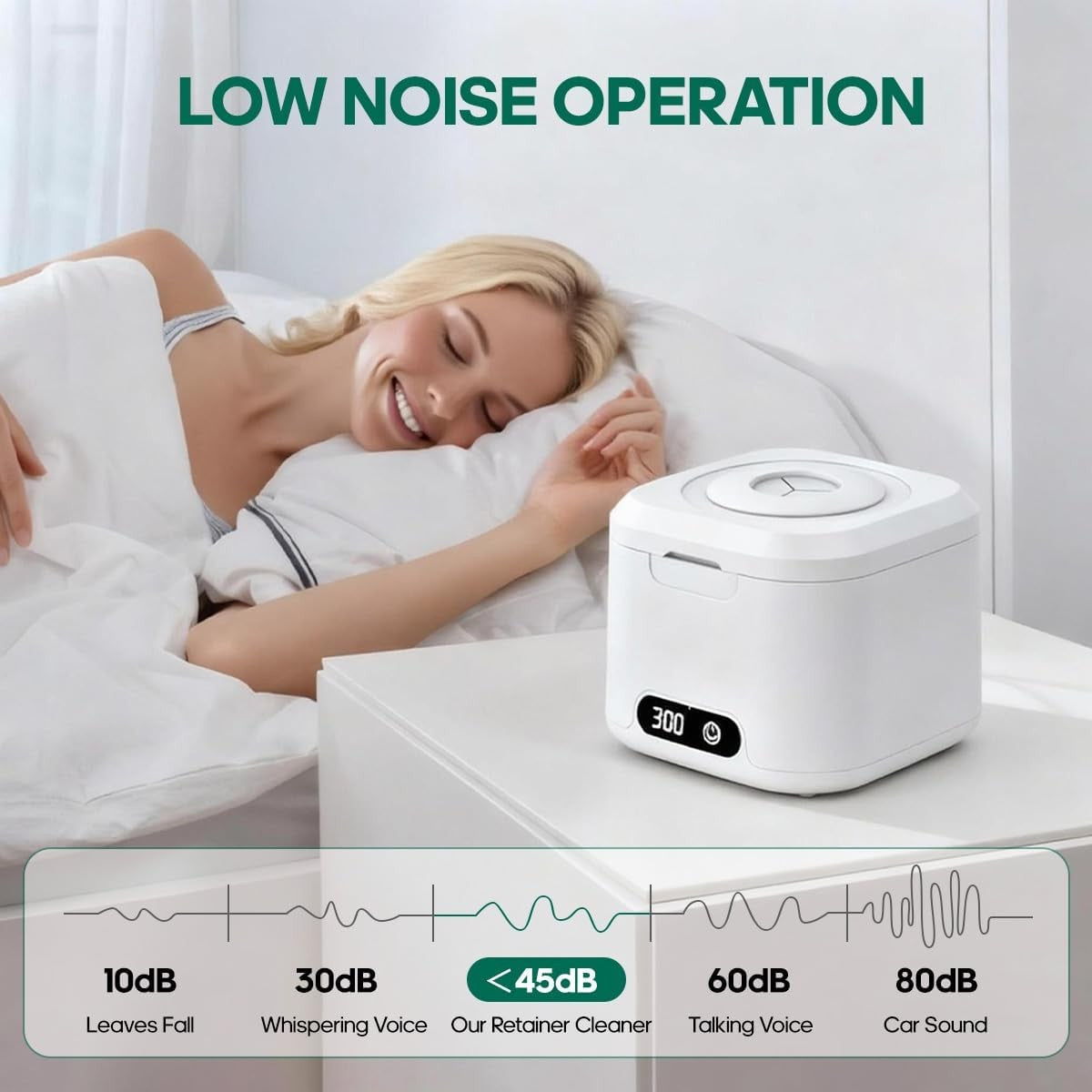 AIFZIXUW Ultrasonic Retainer Cleaner Machine with Digital Timer Online Australia