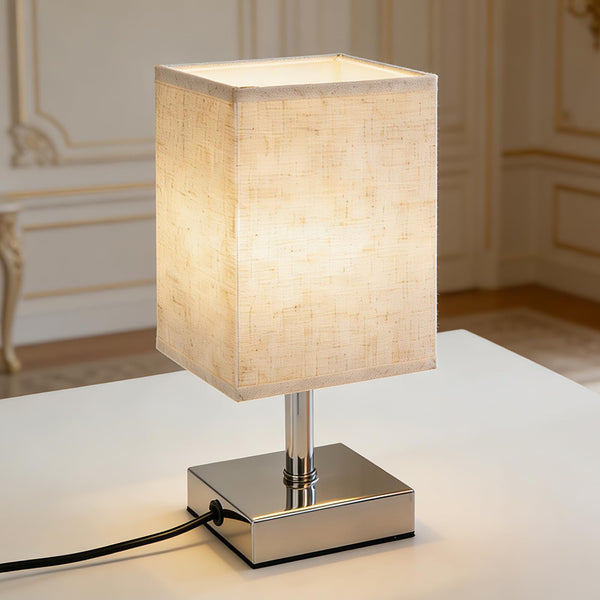 Kinsdan 3-Way Dimmable Touch Control Table Lamp with Flaxen Shade Online AU