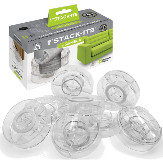 Slipstick Clear Adjustable Bed Risers Set of 8 for Height Lifts Online Australia