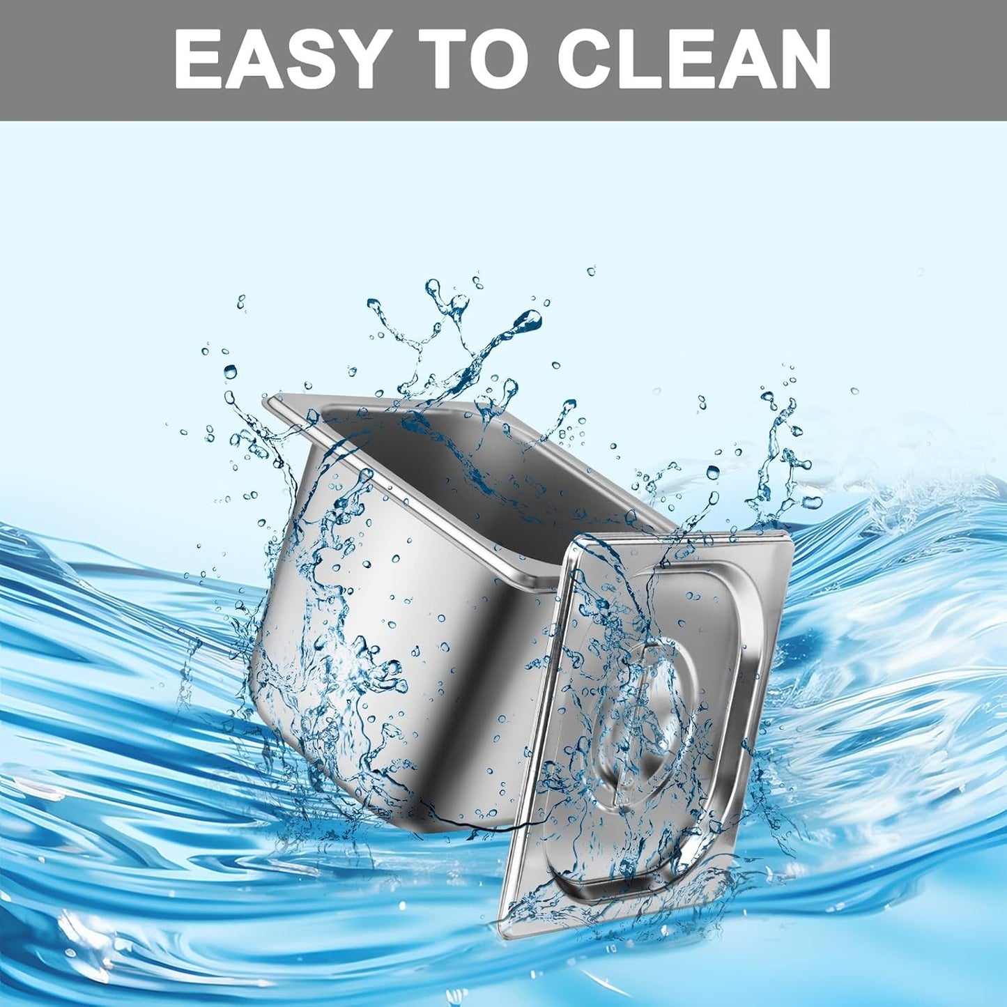 OGMBI 6 Pack Stainless Steel Hotel Pans with Lids for Catering Online Australia