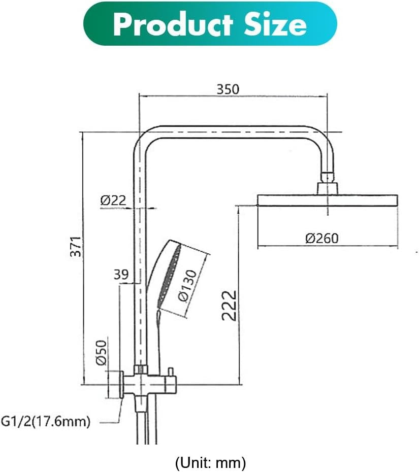 Tamefox 10" Rain Shower Set with 8-Mode Spray and Water Filtration Online AU