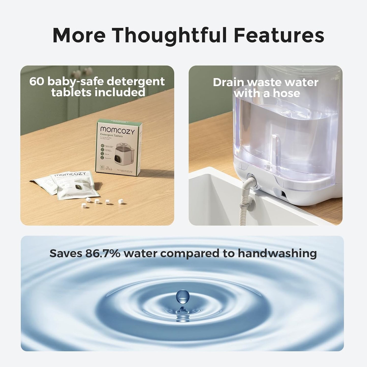 Momcozy KleanPal Pro Baby Bottle Washer & Sterilizer for Effortless Care BS03 AU