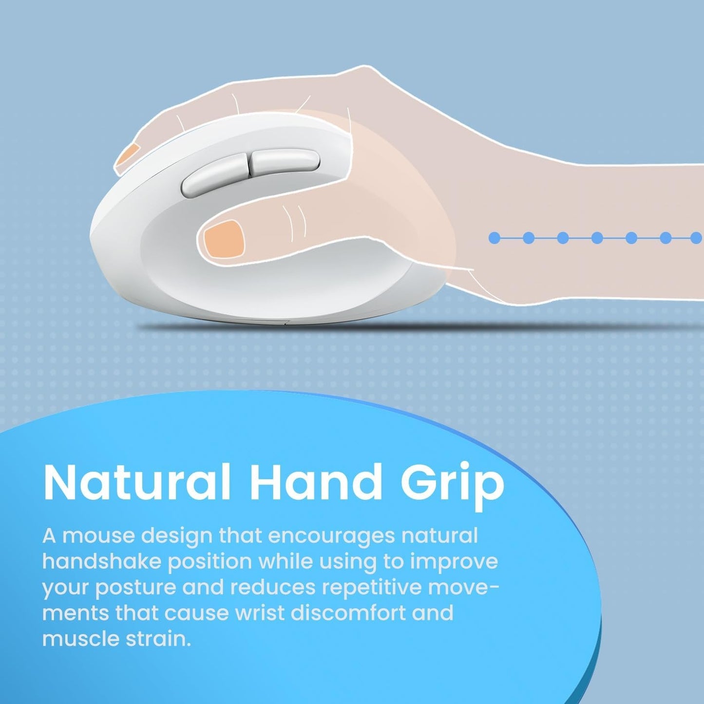 Perixx PERIMICE-719 Ergonomic Vertical Mouse for Small Hands