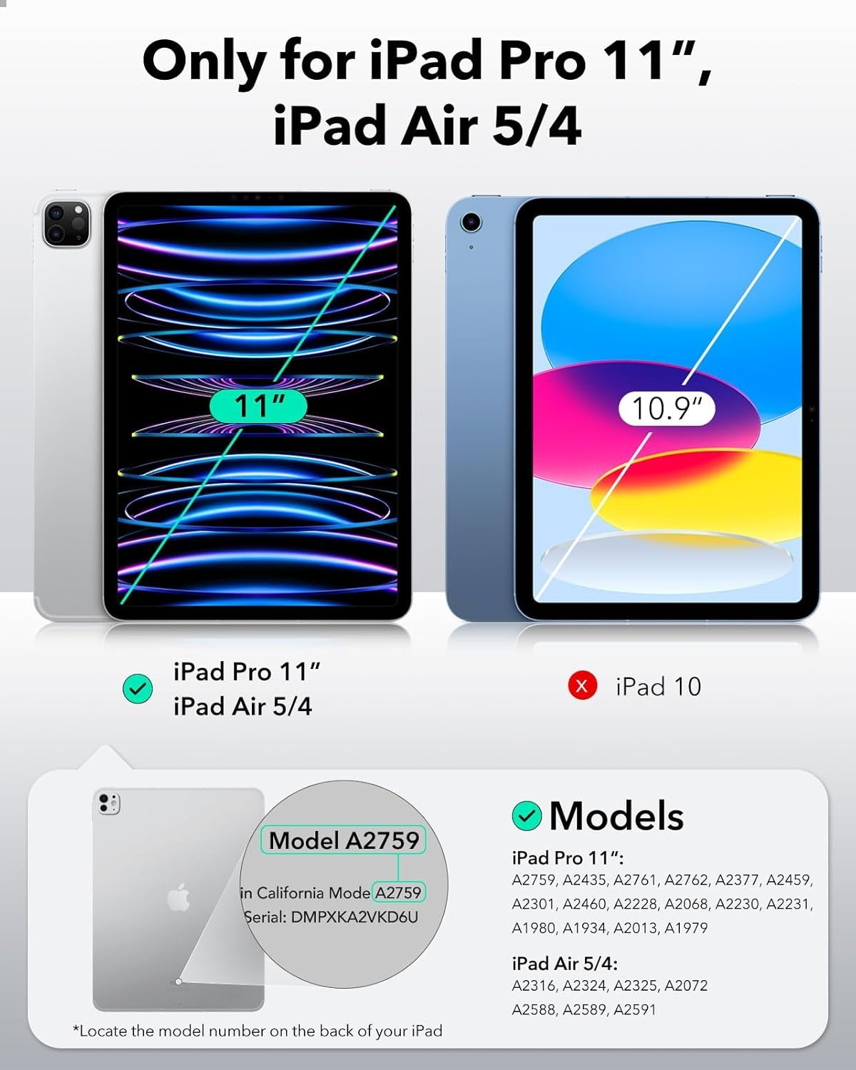 ESR Screen Protector 2 Pack Paper-Feel for iPad Air 5/4 10.9" Pro 11" Matte