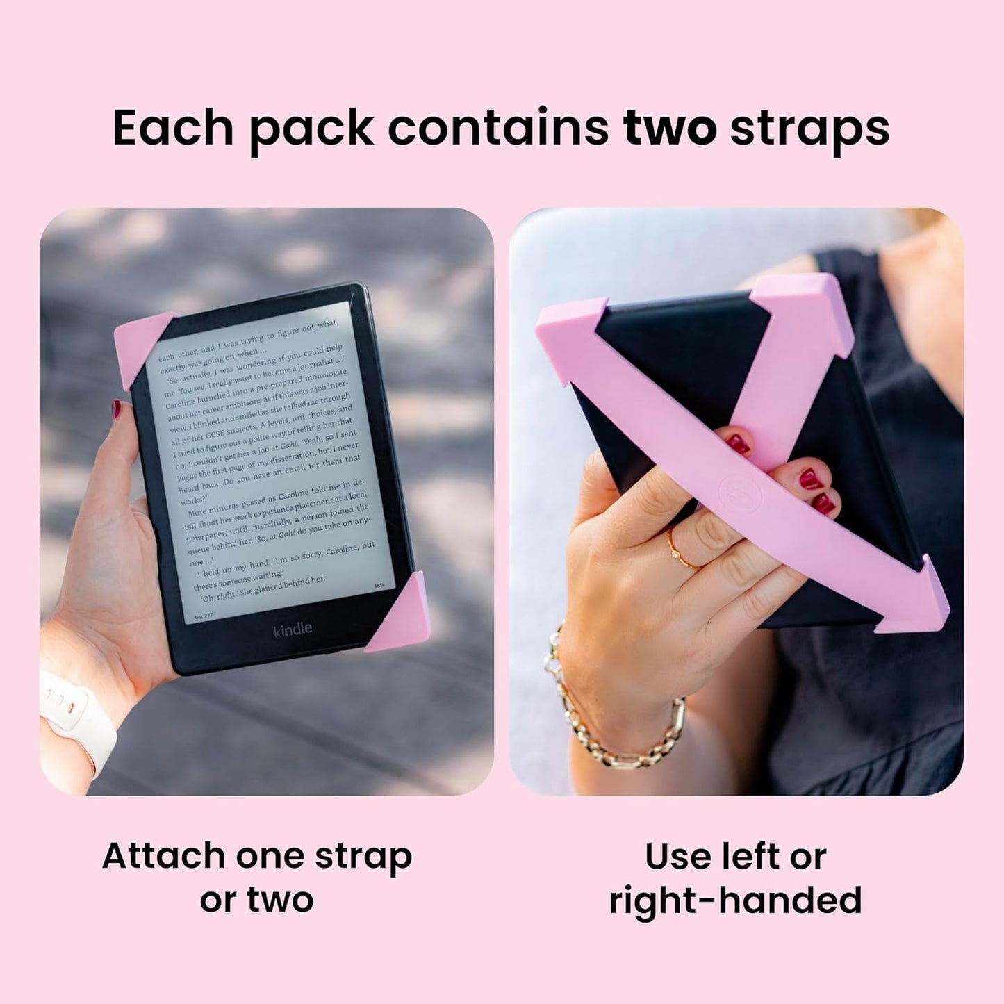 Strapsicle Candy Pink Silicone Hand Strap for Kindle & Kobo Devices
