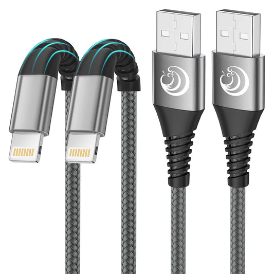 Aioneus 3M iPhone Charger Cable 2-Pack Apple MFi Certified Fast Charging
