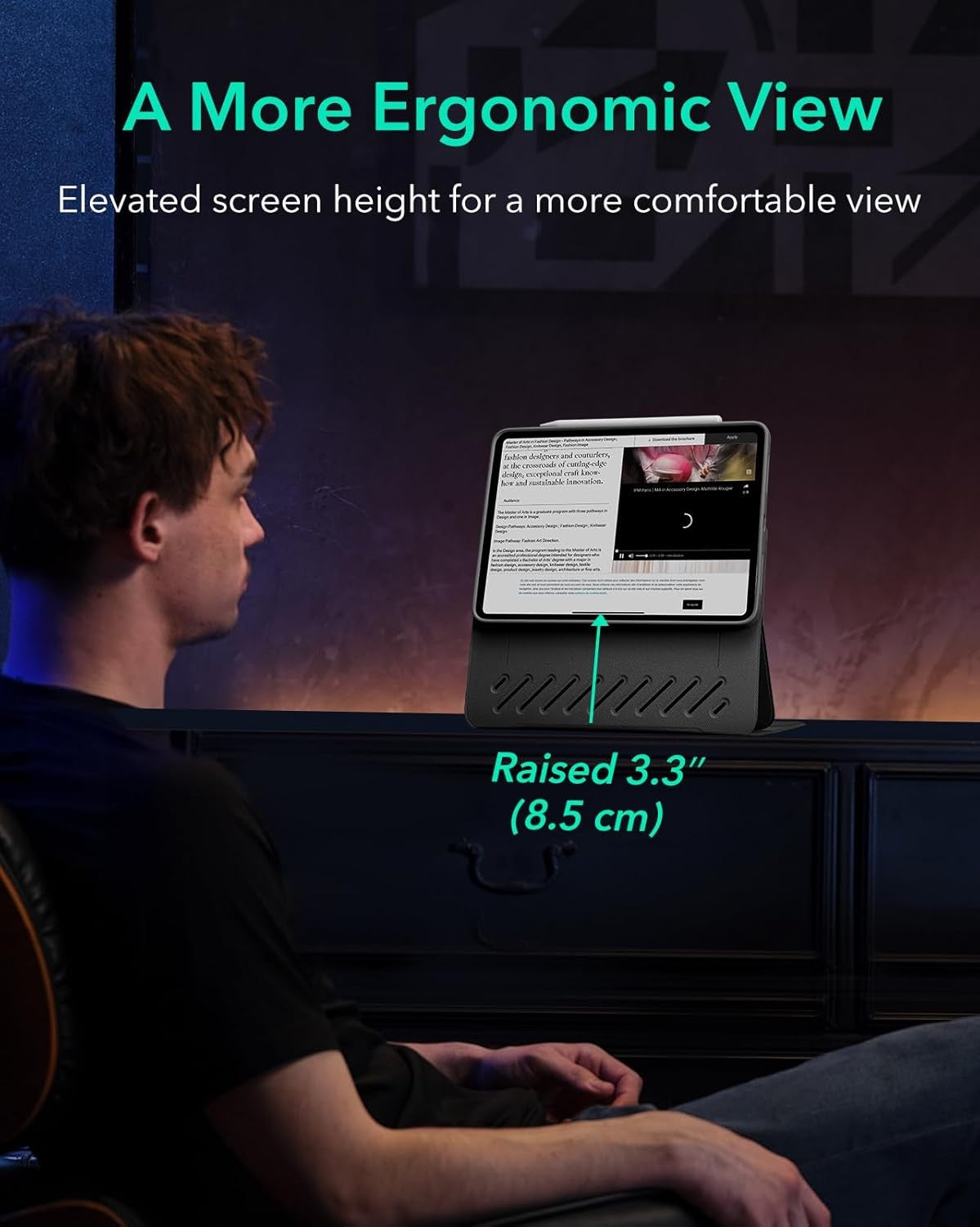 ESR iPad Air 11 Inch Case with Magnetic Cover and Adjustable Stand