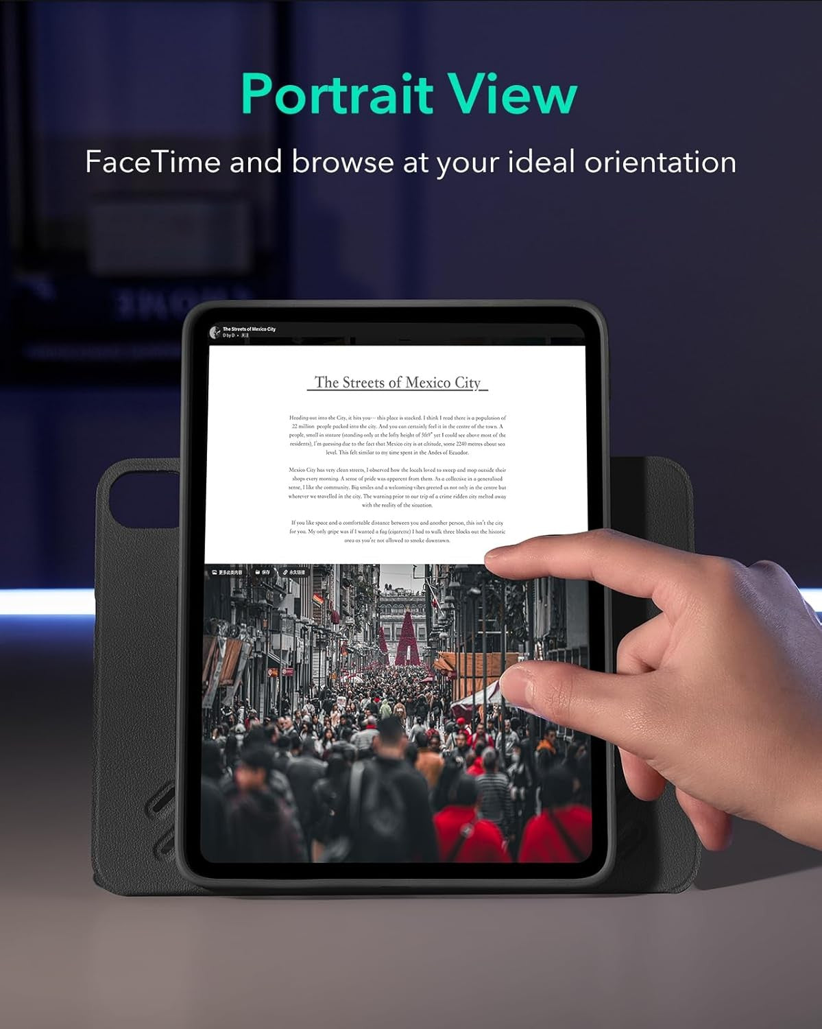 ESR iPad Air 11 Inch Case with Magnetic Cover and Adjustable Stand