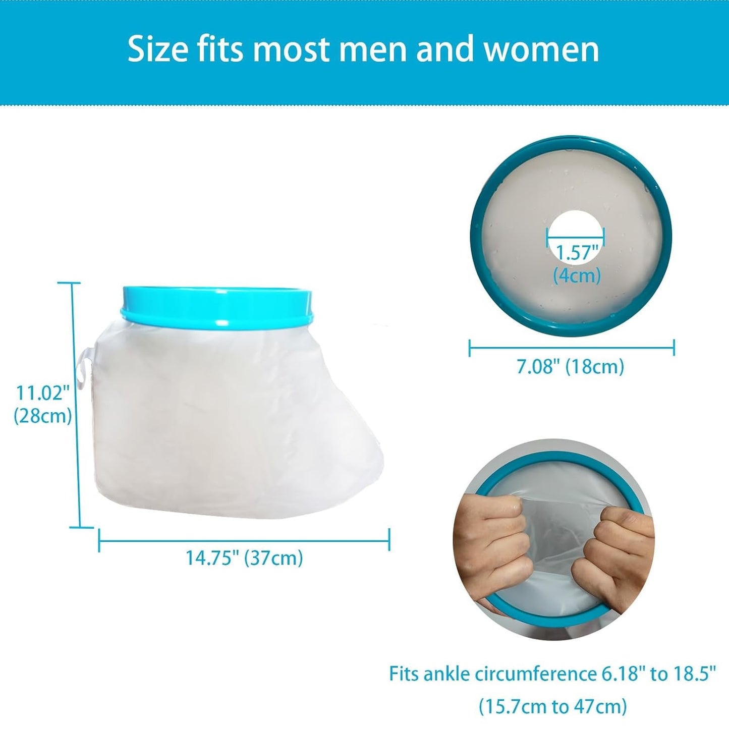 Tideshake 100% Waterproof Foot Cast Cover for Showering