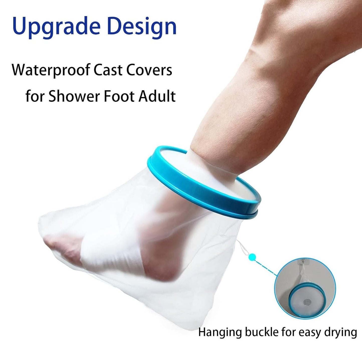 Tideshake 100% Waterproof Foot Cast Cover for Showering