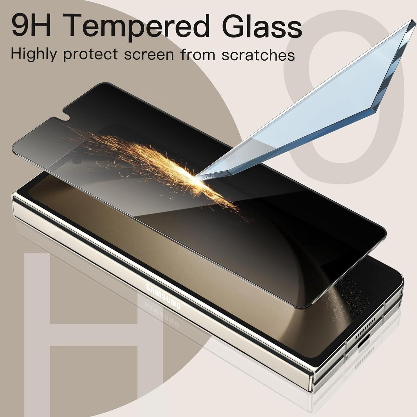 JETech Front Privacy Screen Protector for Samsung Galaxy Z Fold 5