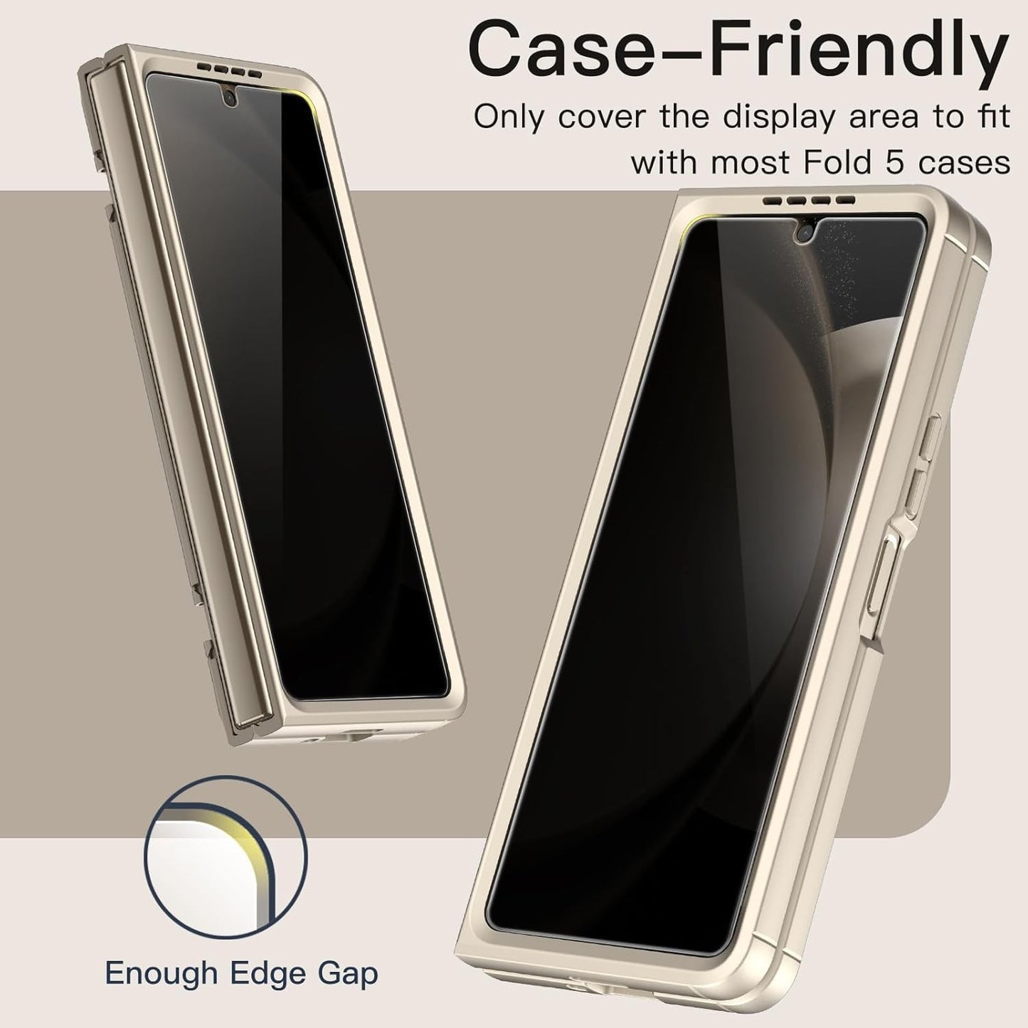 JETech Front Privacy Screen Protector for Samsung Galaxy Z Fold 5