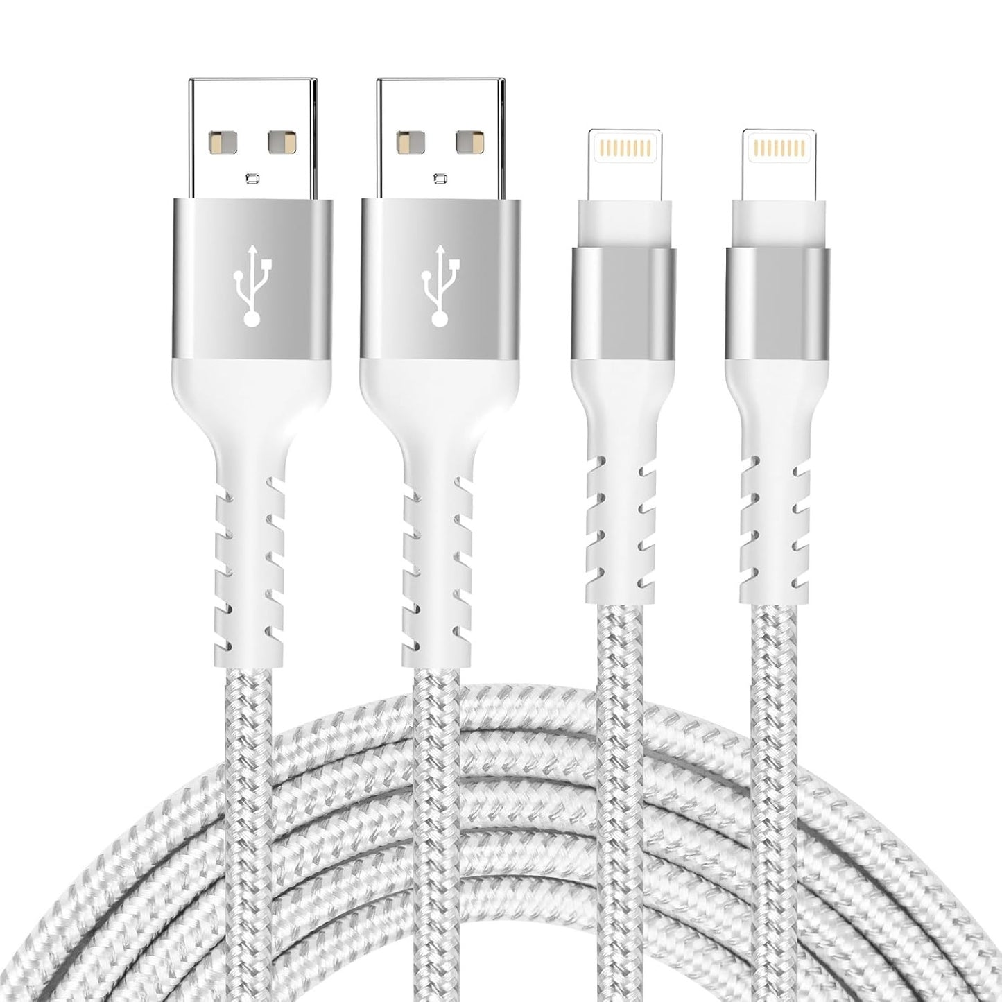 Azhizco iPhone Charger Cable 2M 2Pack MFi Lightning USB A Fast Charge