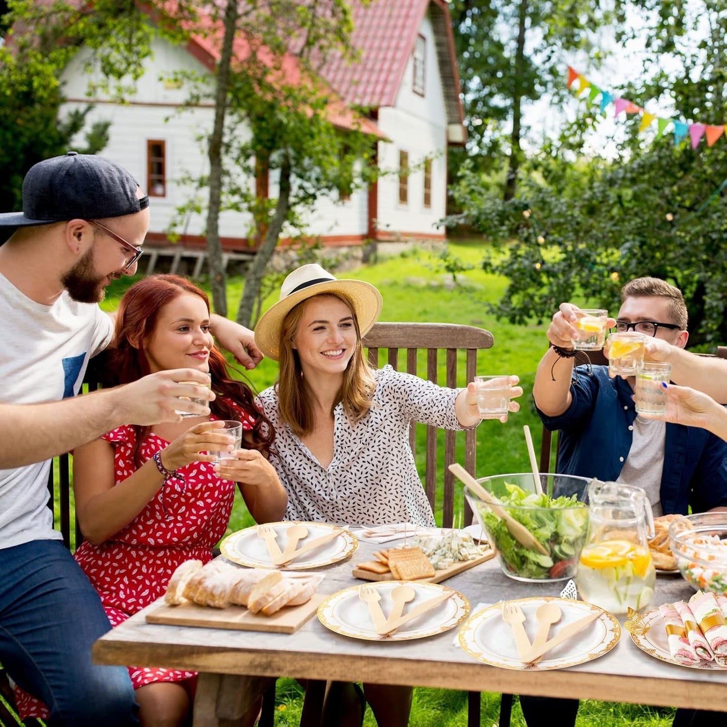 Eidsefe Eco-Friendly Disposable Wooden Forks 6.3" Pack of 100