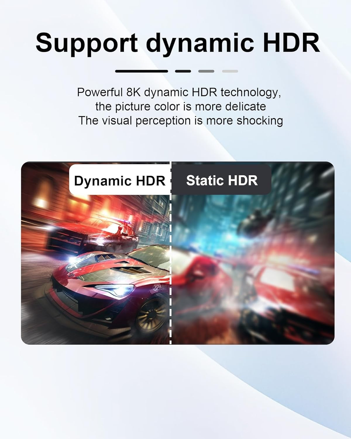 Pubiohs 8K HDMI 2.1 Splitter 1x2 for Dual Monitors with HDR10+