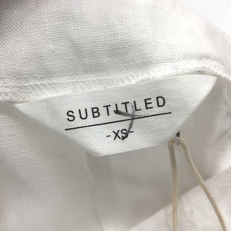 Subtitled White Jaylah Slouch Linen Trouser Lightweight Pants Ladies Size XS NEW