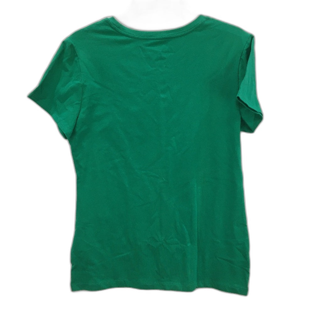 Banana Republic Cotton Blend Bright Green Basic Cotton T-Shirt Ladies M