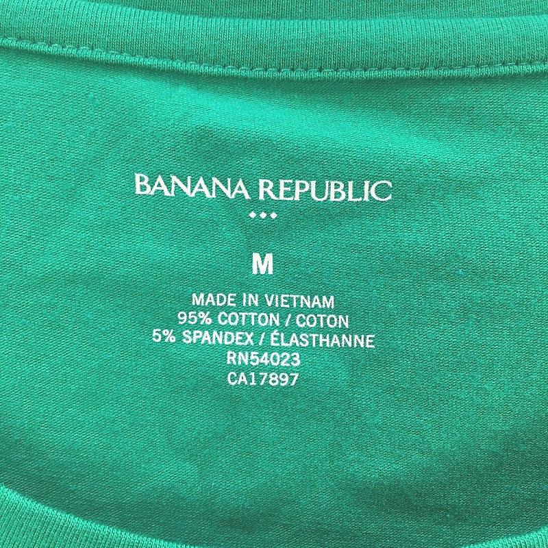 Banana Republic Cotton Blend Bright Green Basic Cotton T-Shirt Ladies M