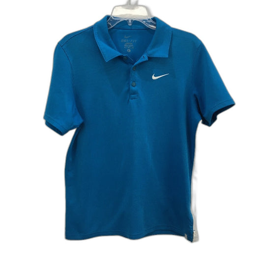 Nike Dri Fit Royal Blue & White Polo T-Shirt Sports Top Unisex Size Medium