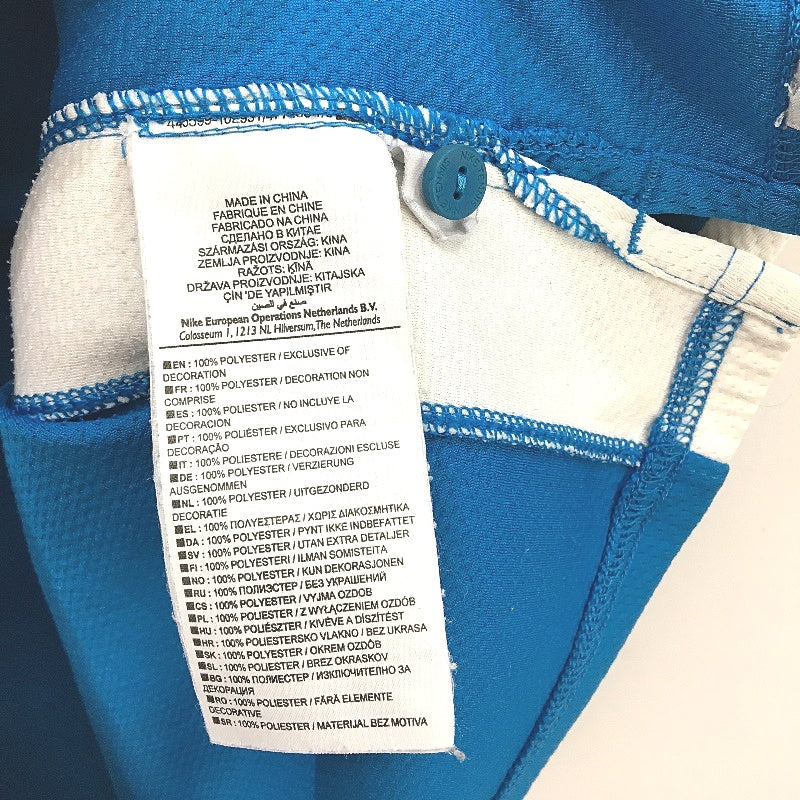 Nike Dri Fit Royal Blue & White Polo T-Shirt Sports Top Unisex Size Medium