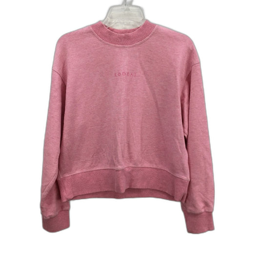 Kookai Musk Pink Cotton Blend Cropped Sweatshirt Jumper Ladies Size 0 AUS 6-8