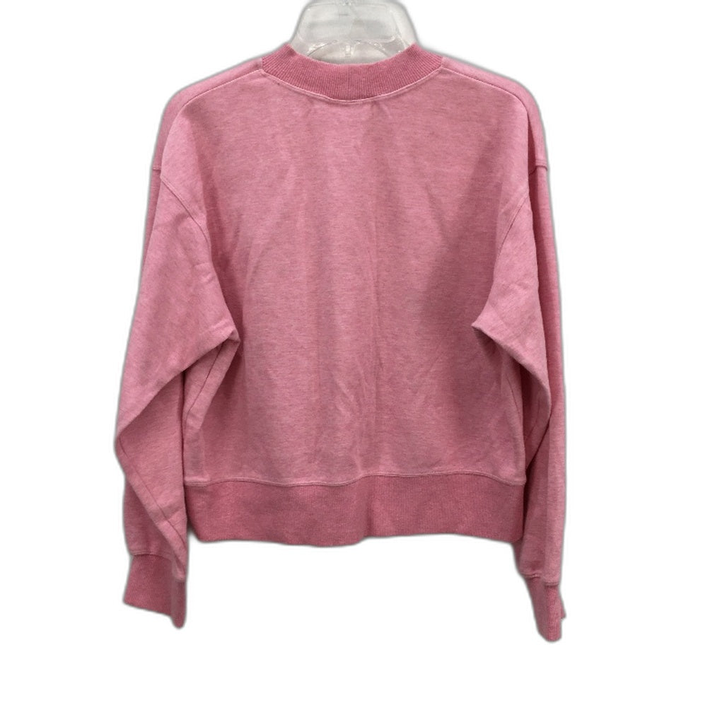 Kookai Musk Pink Cotton Blend Cropped Sweatshirt Jumper Ladies Size 0 AUS 6-8