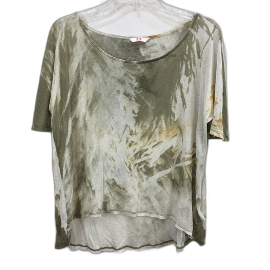 Sass & Bide 100% Cotton Olive Green Tie Dye Sheer Light T-Shirt Ladies Size L