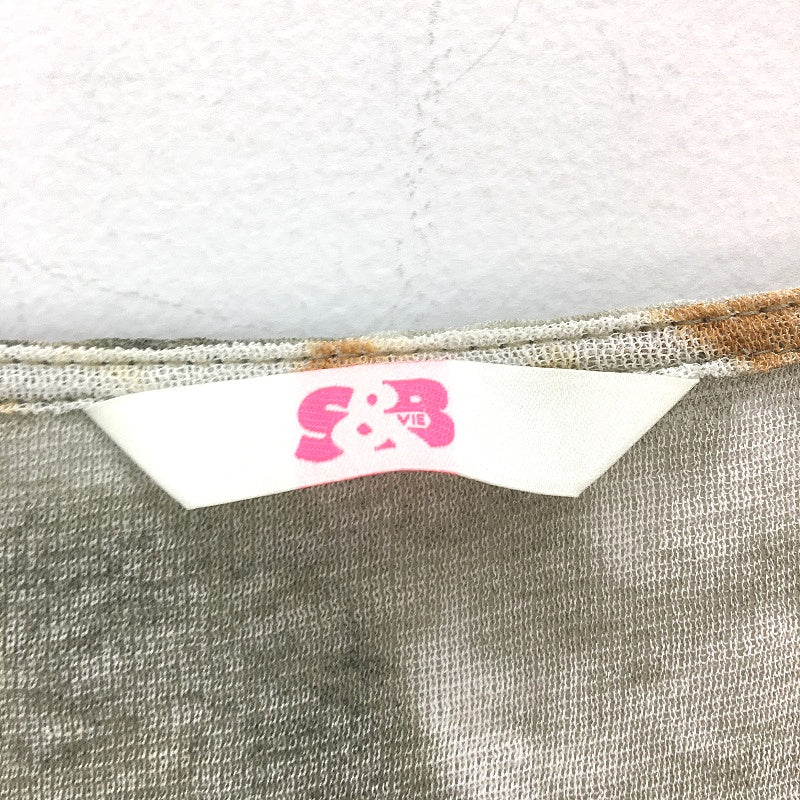 Sass & Bide 100% Cotton Olive Green Tie Dye Sheer Light T-Shirt Ladies Size L