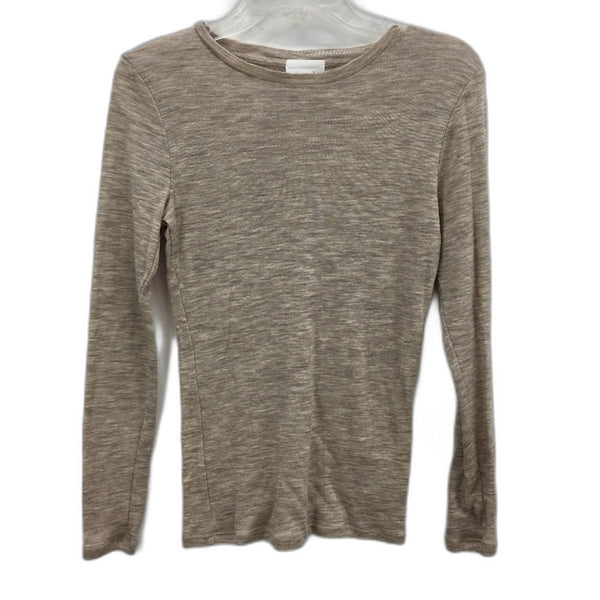 Seed Heritage Beige 100% Merino Wool Long Sleeve Top Ladies Size XS