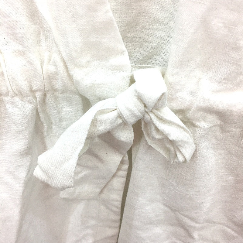 Alice In The Eve White Billie Linen Blend Kimono Tie Up Top Ladies Size S NEW