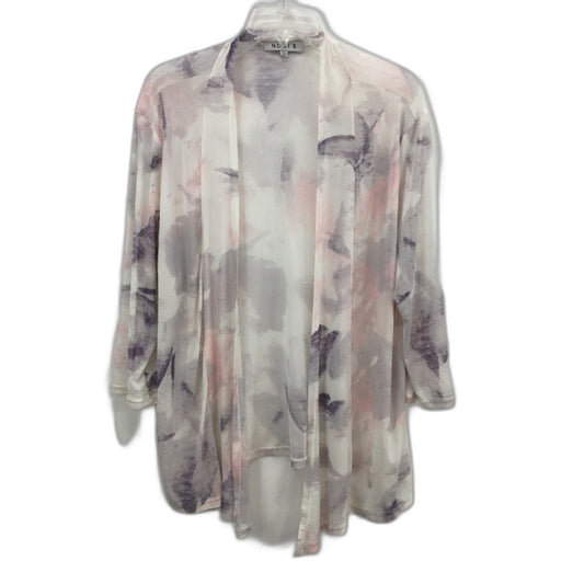 Noni B Sheer Lightweight 3/4 Sleeve Drape Cardigan Stretch Top Ladies Size XL