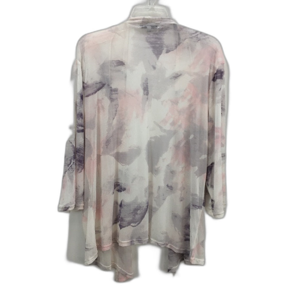 Noni B Sheer Lightweight 3/4 Sleeve Drape Cardigan Stretch Top Ladies Size XL