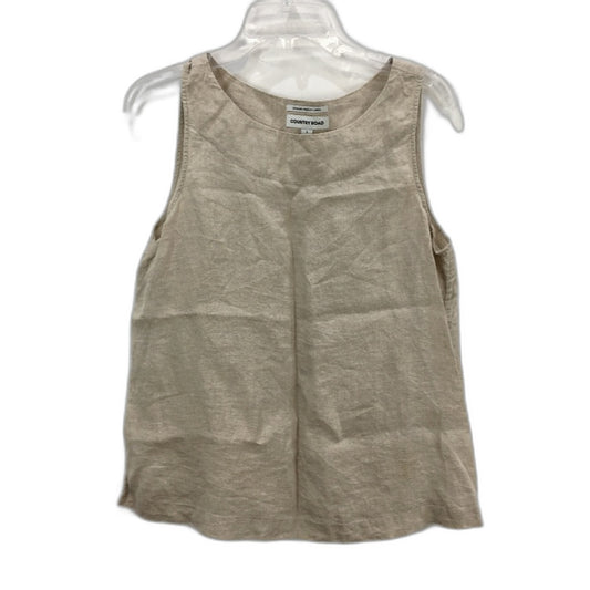 Country Road Natural Beige Organic French Linen Singlet Top Ladies Size 8
