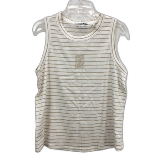 Country Road 100% Australian Cotton Cream & Tan Stripe Singlet Top Ladies Size M