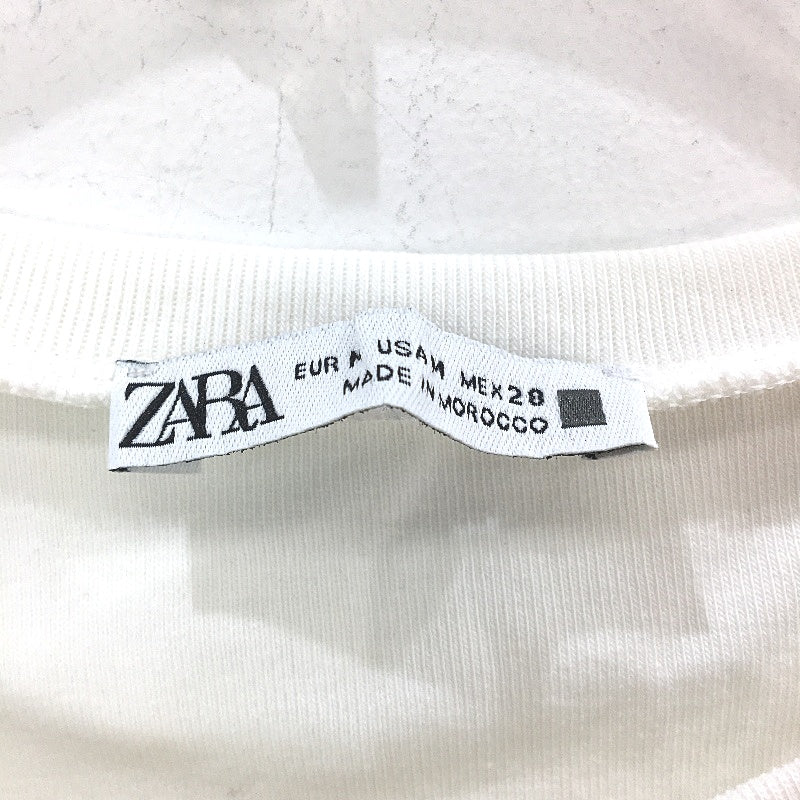 Zara Cream Ribbed Gold Knit Shoulders Sleeveless Slim Fit Top Ladies Size M