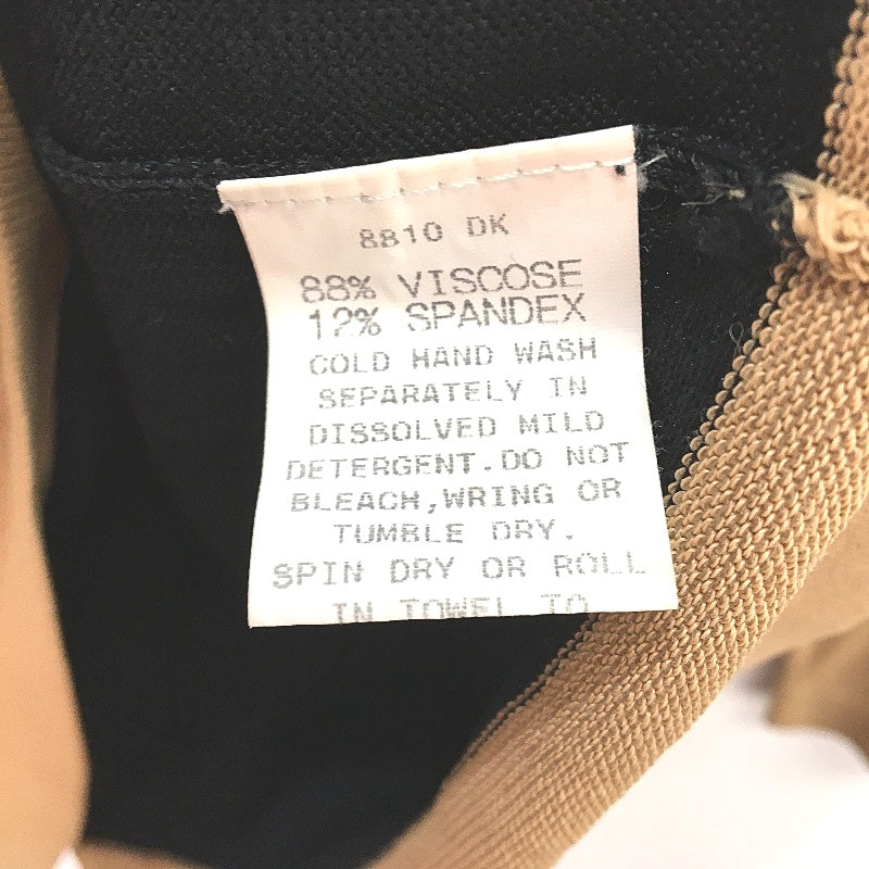 Perri Cutten Black & Tan 3/4 Sleeve Stretch Viscose Spandex Top Ladies Size XL