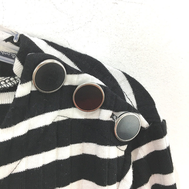 Witchery Black & White Striped Long Sleeve Knit Style Top Ladies Size Medium