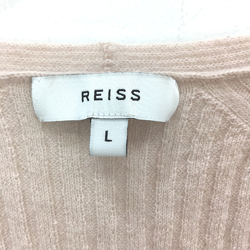 Reiss Beige Alpaca Wool Blend Knit Style Lightweight Sweater Top Ladies Size L