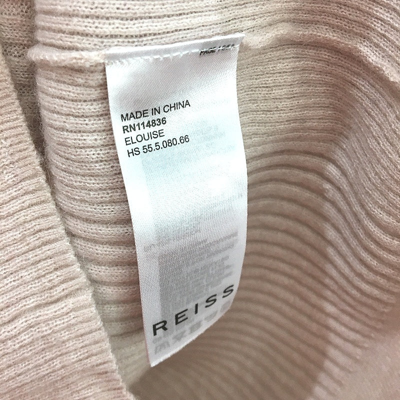 Reiss Beige Alpaca Wool Blend Knit Style Lightweight Sweater Top Ladies Size L