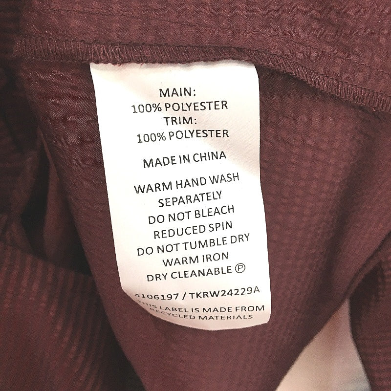 Tokito Burgundy Wine Long Sleeve Lace Cuff Shirt Blouse Ladies Size 10 NEW