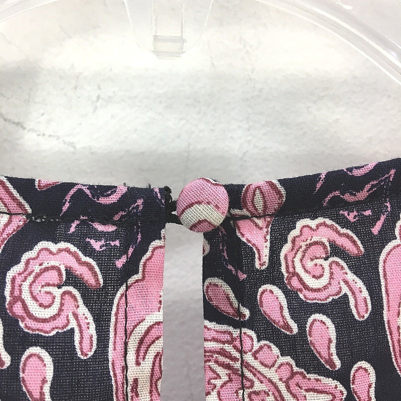 GRAB Denim Pink Floral Long Sleeve Organic Cotton Smock Shirt Ladies Size 8 NEW