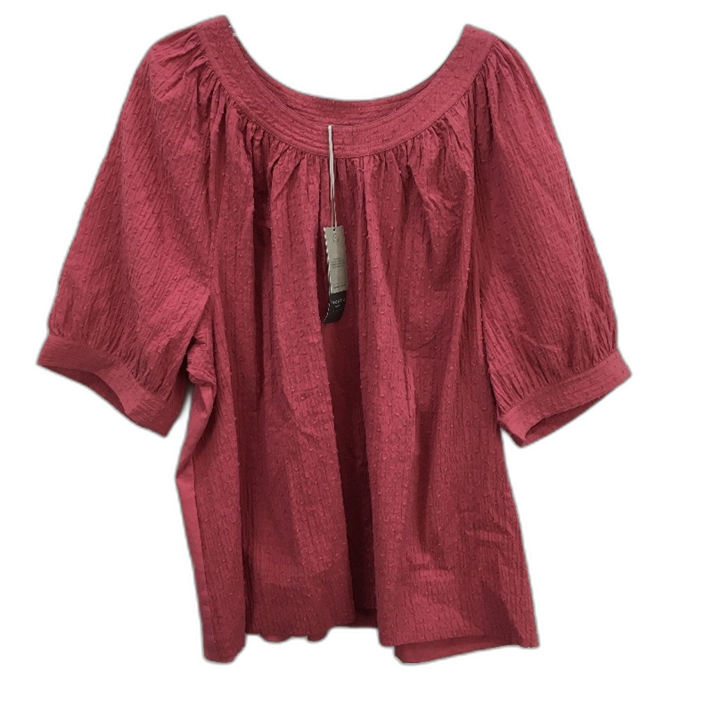 Regatta Curve Pink Textured Organic Cotton Short Sleeve Shirt Ladies Size 20 NEW