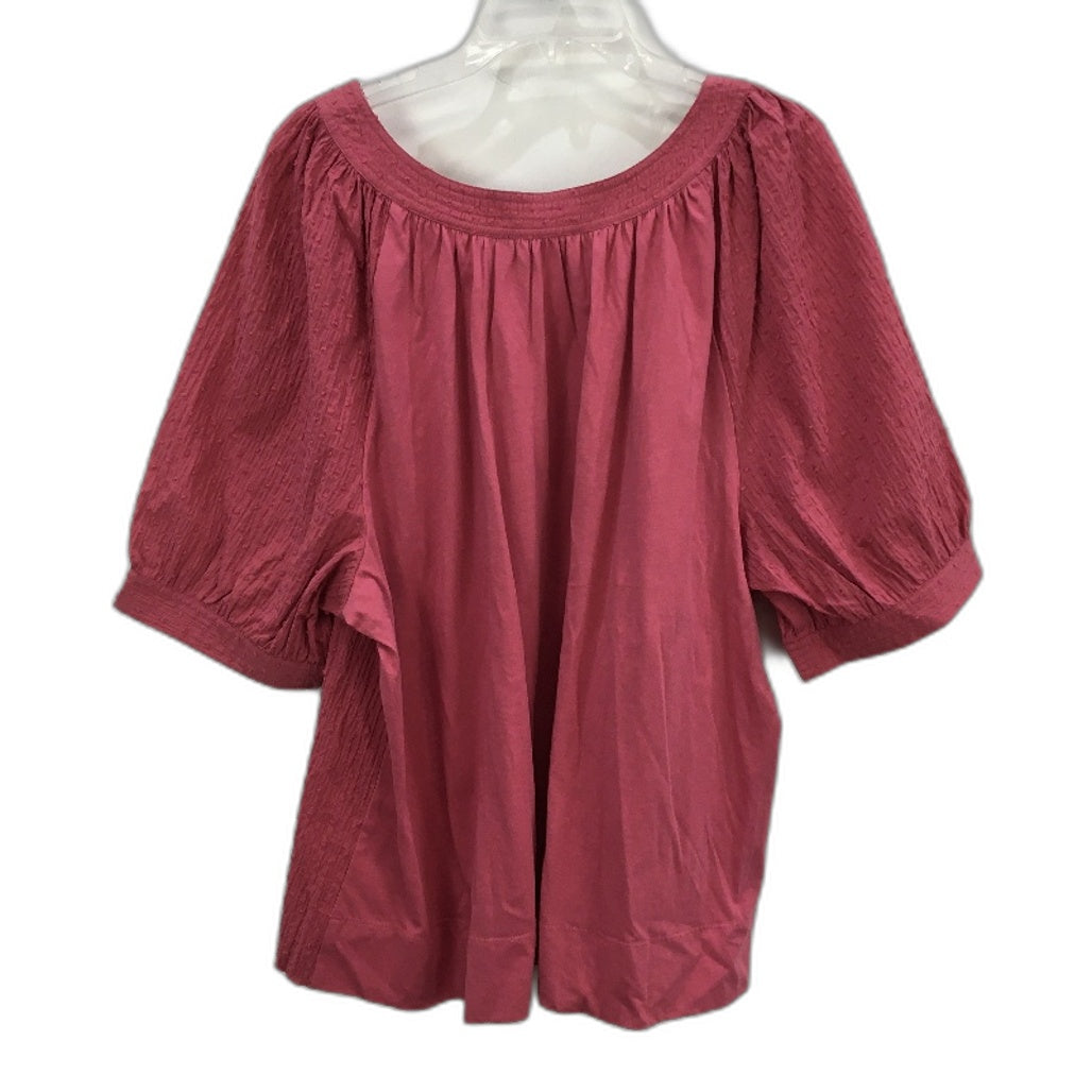 Regatta Curve Pink Textured Organic Cotton Short Sleeve Shirt Ladies Size 20 NEW