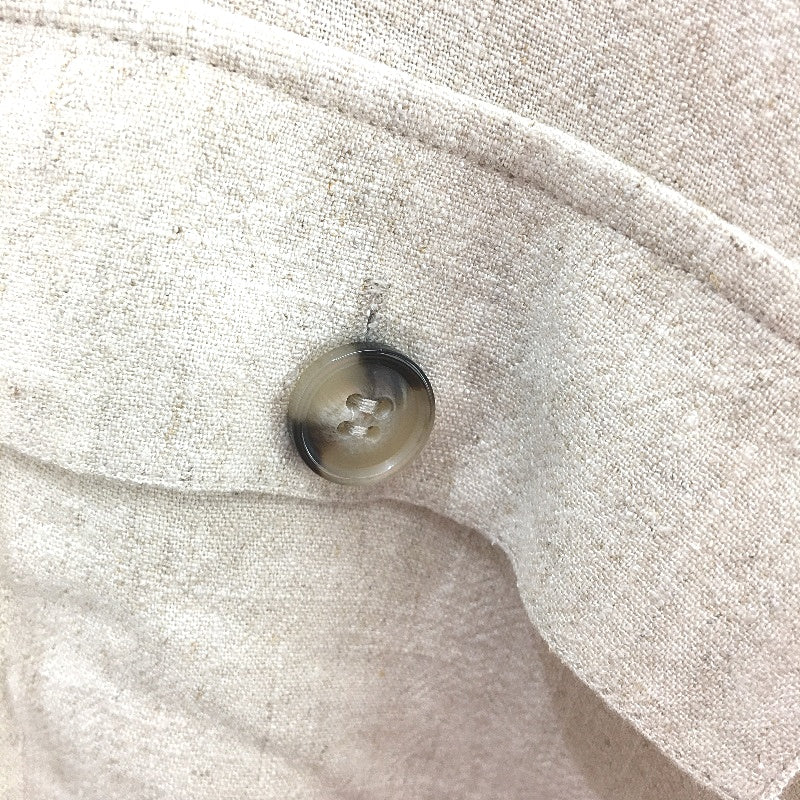 Regatta Curve Stone Cream Linen Blend Long Sleeve Button Up Shirt Size 20 NEW