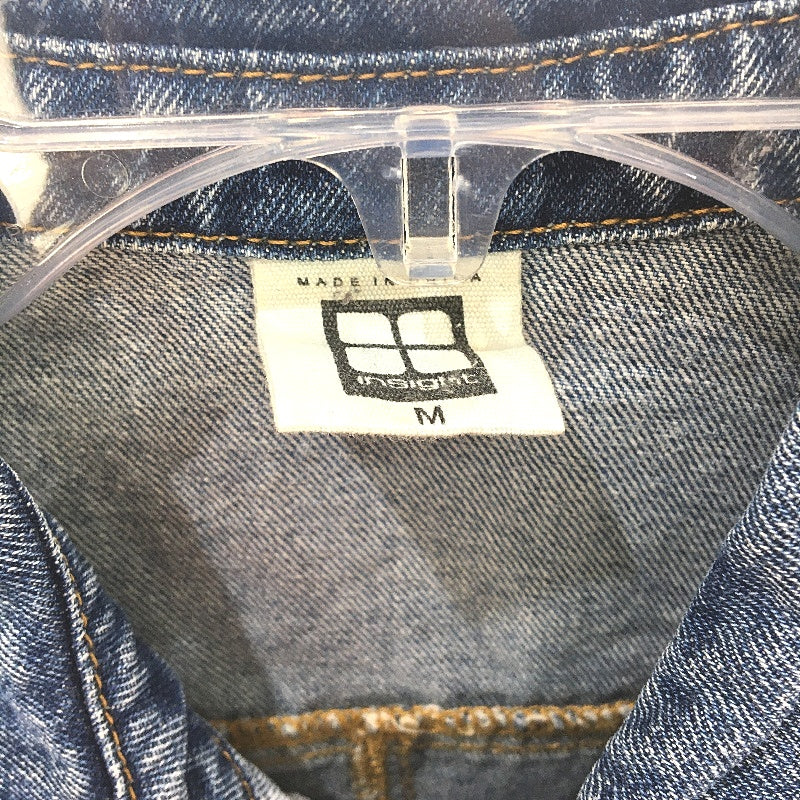 Insight Rio 100% Cotton Button Up Short Sleeve Blue Denim Dress Size Medium NEW