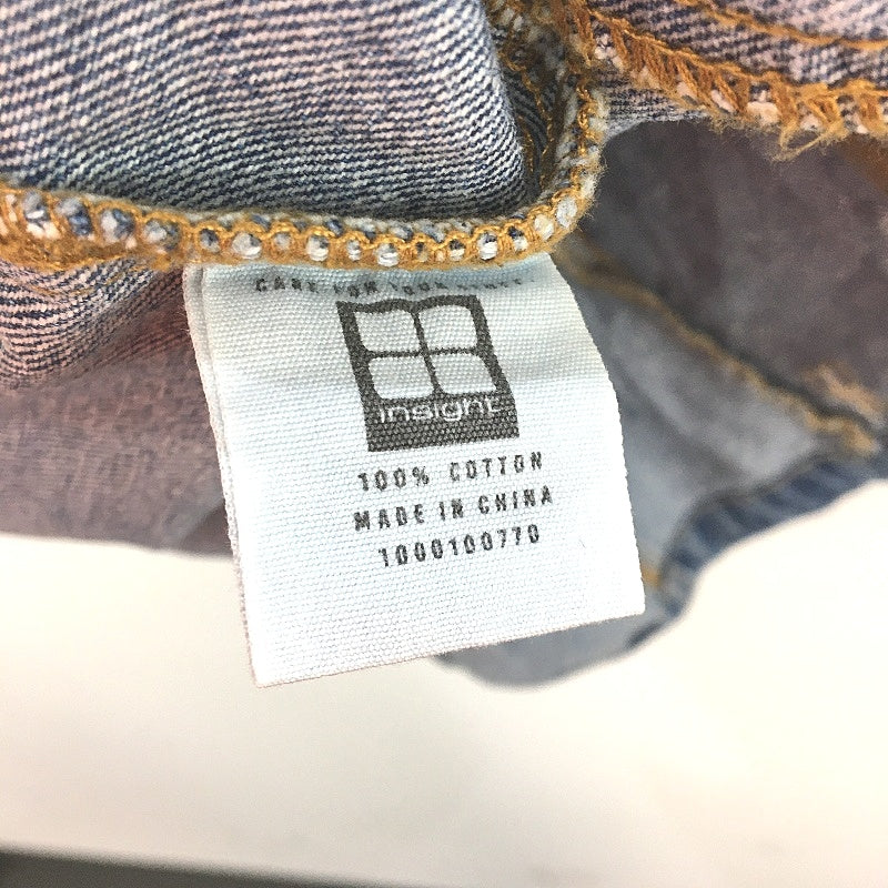 Insight Rio 100% Cotton Button Up Short Sleeve Blue Denim Dress Size Medium NEW