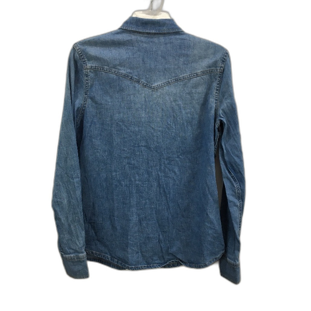 NEXT Long Sleeve Pearl Snap Button Cowboy Style Denim Shirt Ladies Size 10