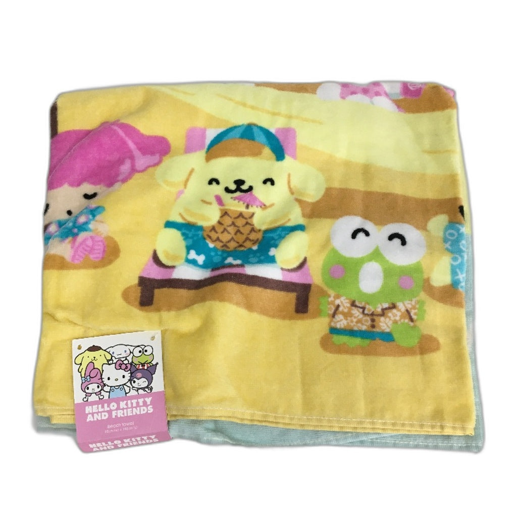 Hello Kitty and Friends Beach Towel and 3 Pack Face Washers Bundle NEW