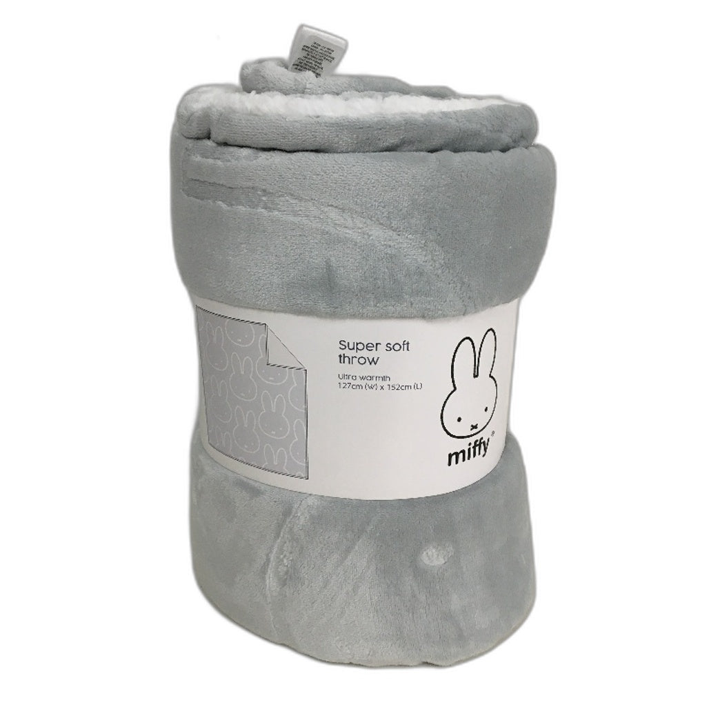 Miffy 3pk Face Washers, Towels and Super Soft Throw Blanket Bundle NEW